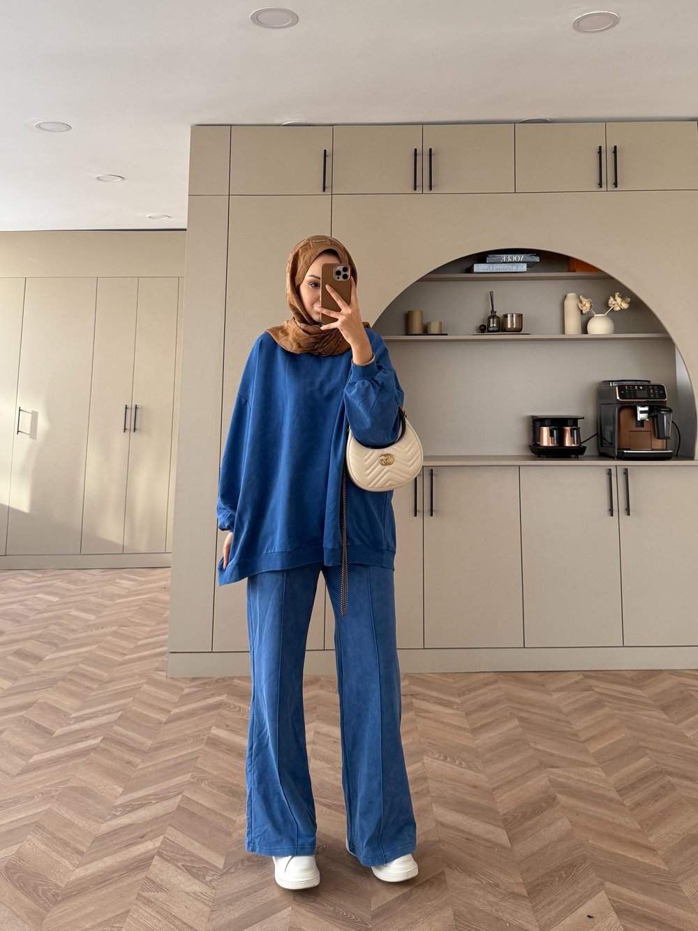 Helga Yıkamalı İki İplik Takım Mavi