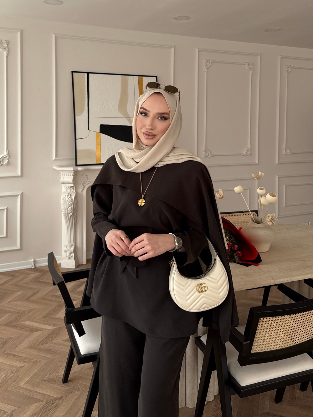 Holah Pelerinli Takım Acı Kahve (2309)