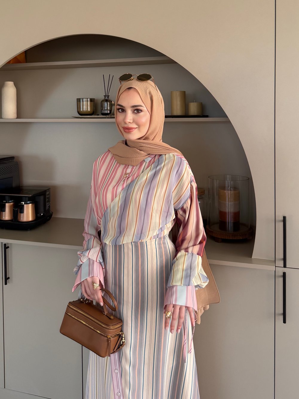 Kalinka Yandam Bağlamalı Şifon Elbise Pembe (26069)