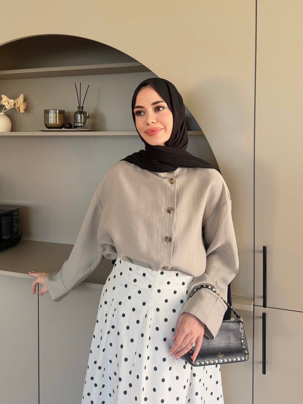 Levra Dik Yaka Gömlek Taş (5526)