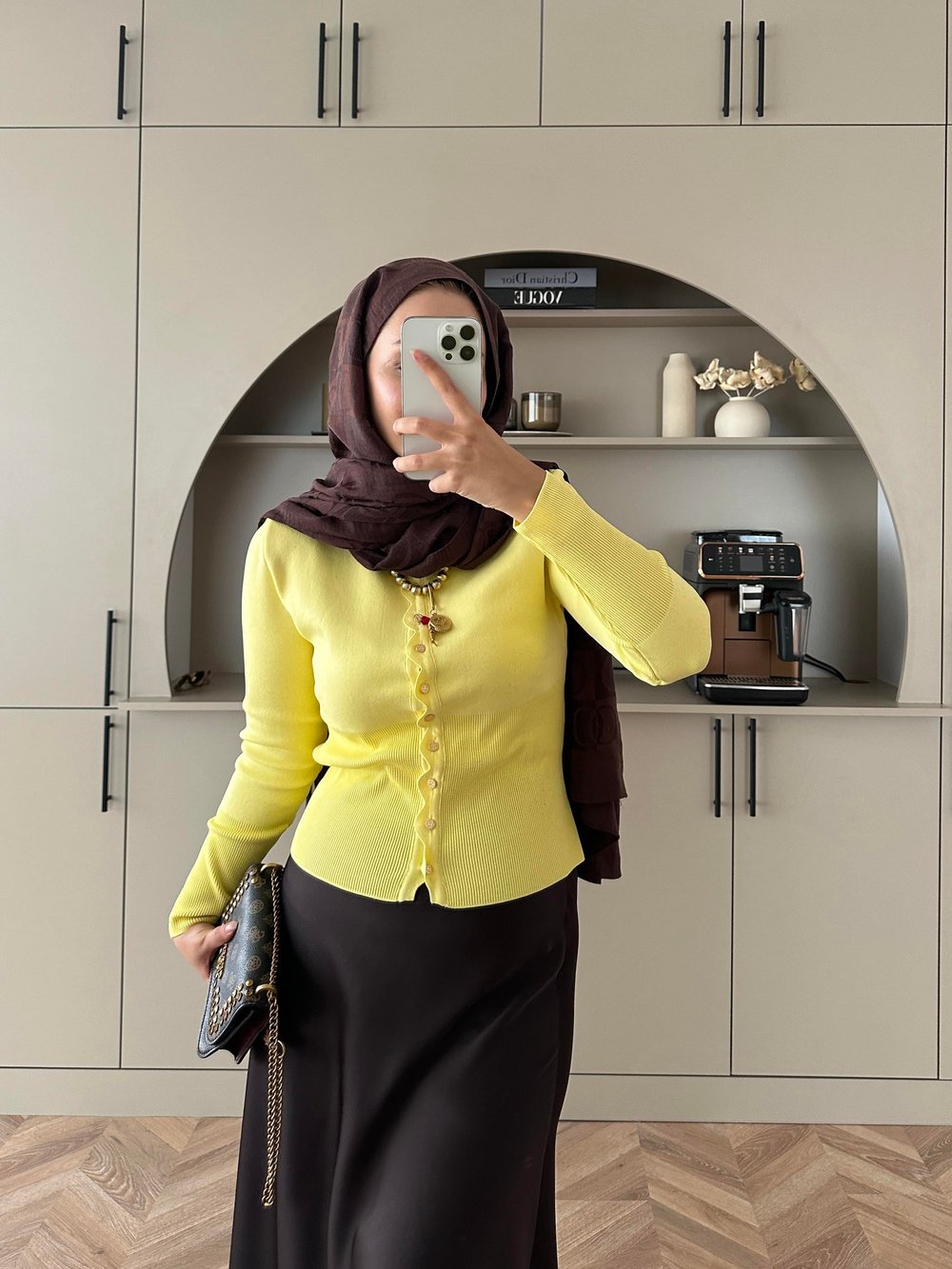 Leyna Çelik Örme Hırka Sarı