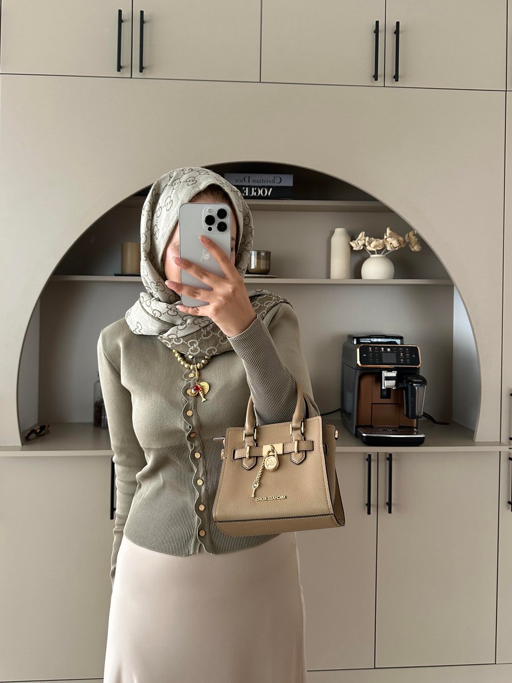 Leyna Çelik Örme Hırka Vizon