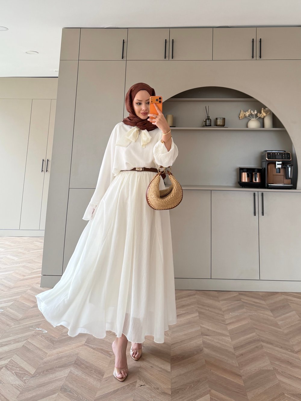 Loly Bağlamalı Etekli Takım Beyaz (3367)