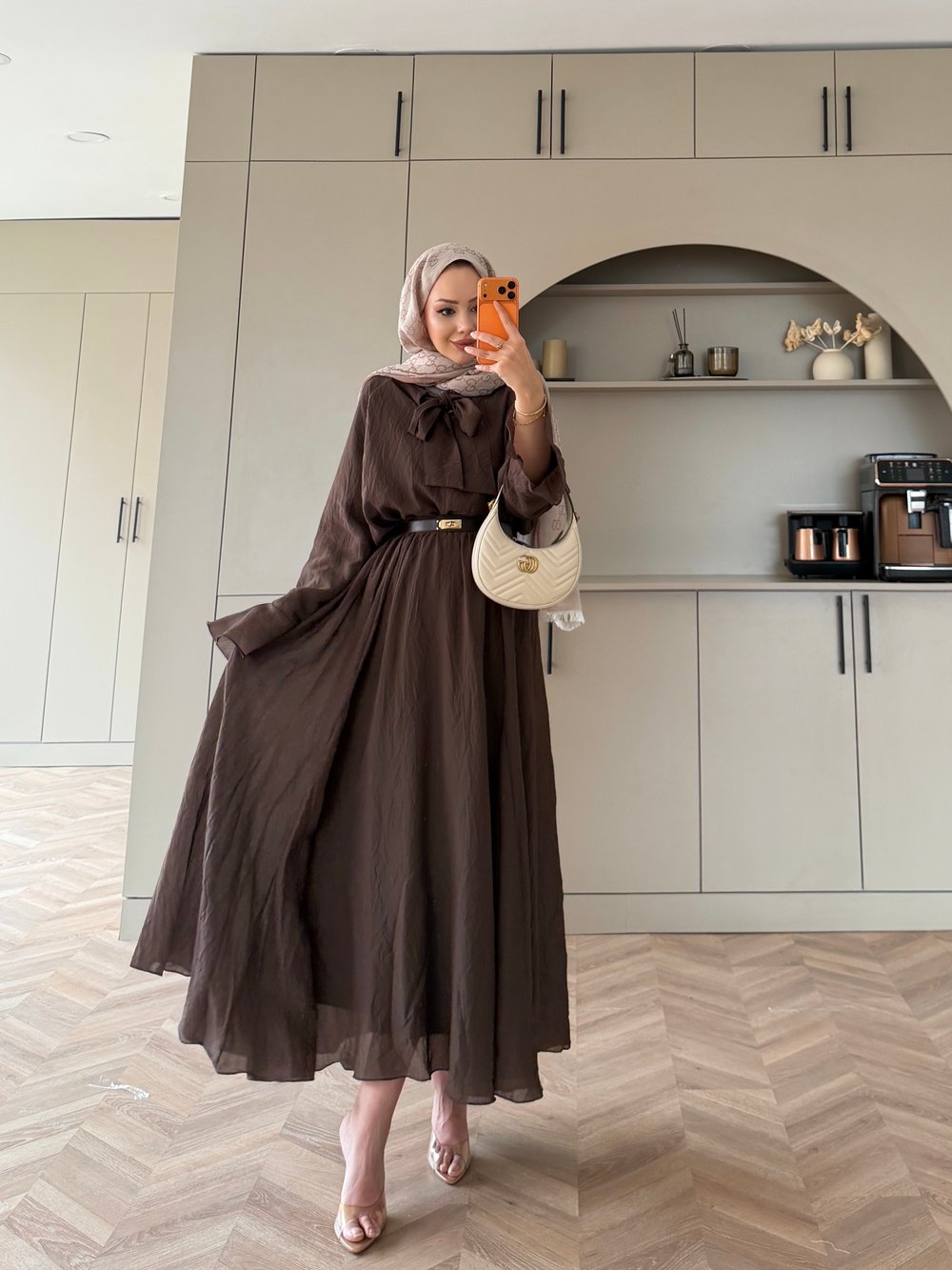 Loly Bağlamalı Etekli Takım Kahve (3367)