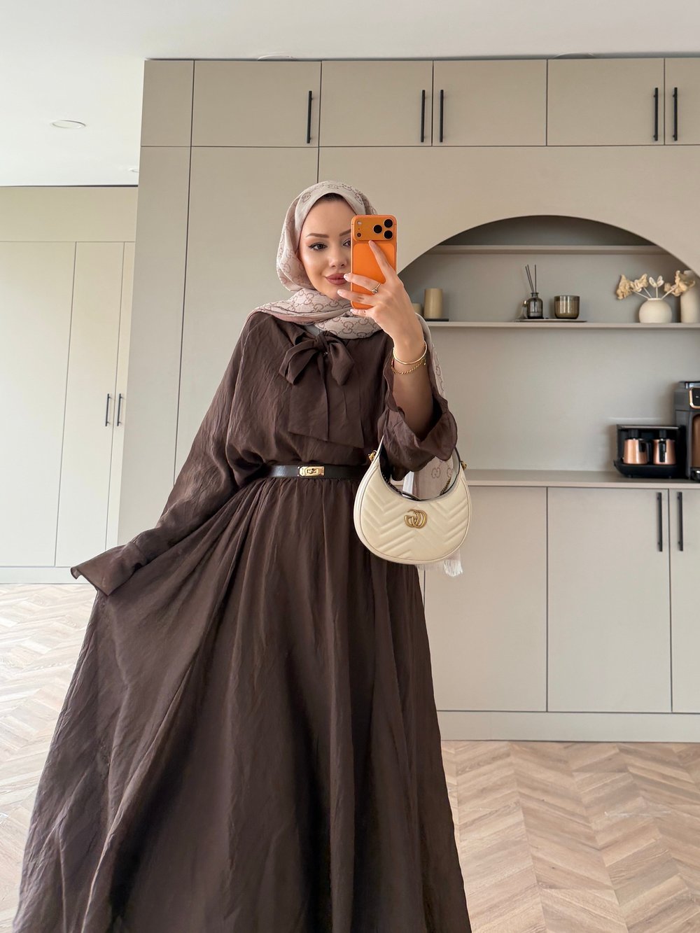 Loly Bağlamalı Etekli Takım Kahve (3367)
