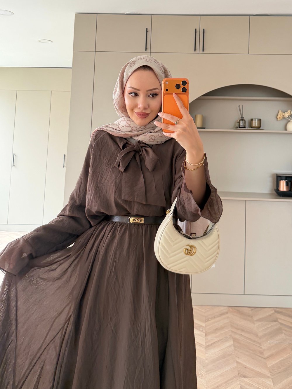 Loly Bağlamalı Etekli Takım Kahve (3367)