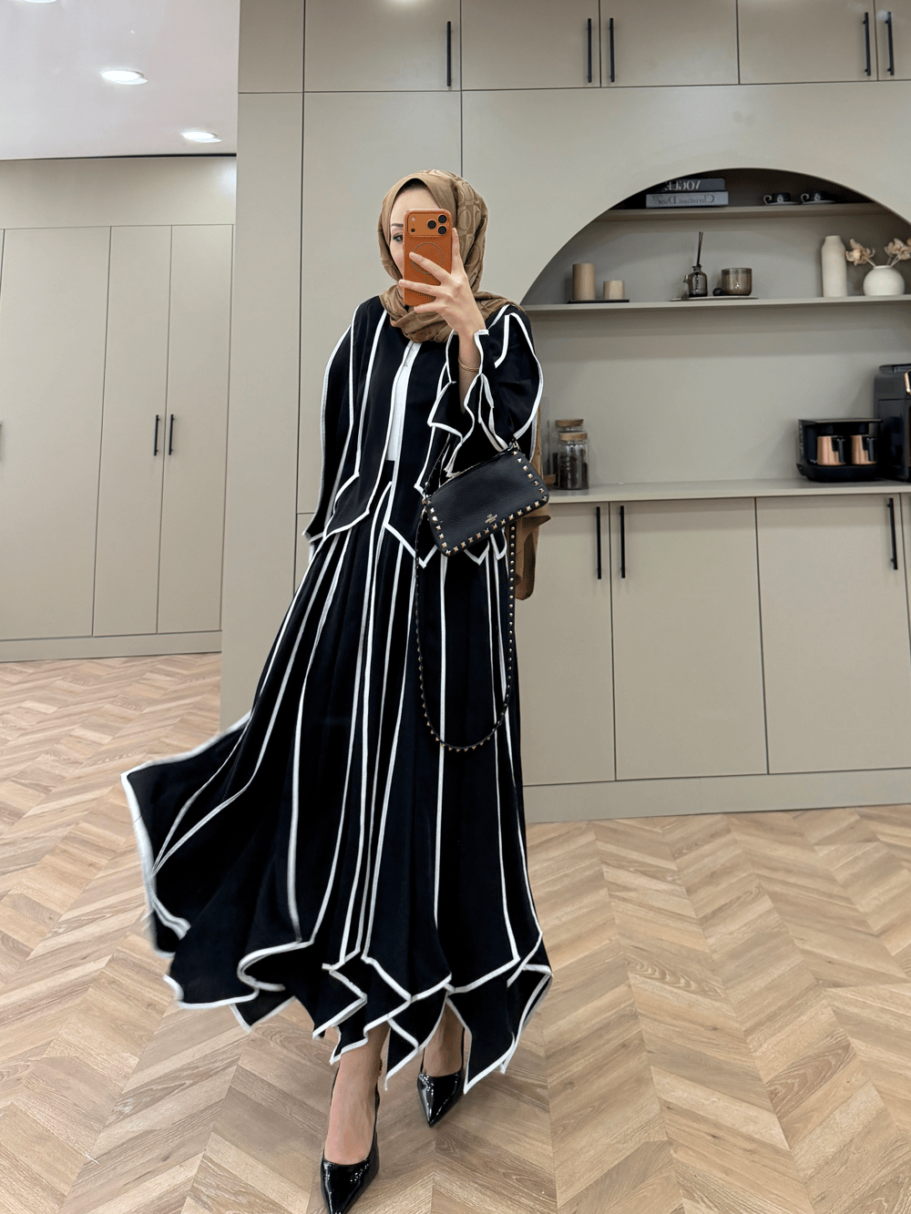 Luke Asimetrik Kesim Biyeli Etekli Takım Siyah (5709) 