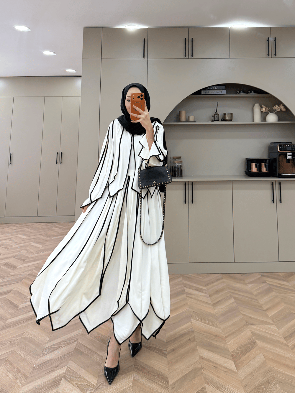 Luke Asimetrik Kesim Biyeli Etekli Takım Ekru (5709)