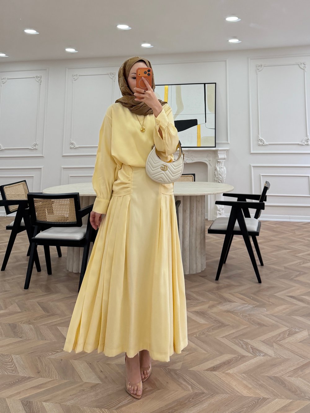 Lulus Modal Etekli Takım ButterYellow (5732)