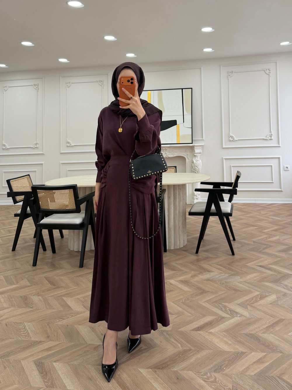 Lulus Modal Etekli Takım Mürdüm (5732)