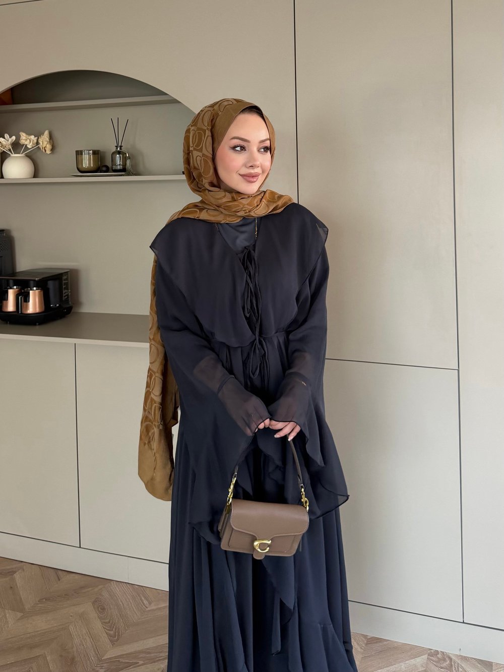 Lumira Abaya Pantolonlu Takım Lacivert (8578) 