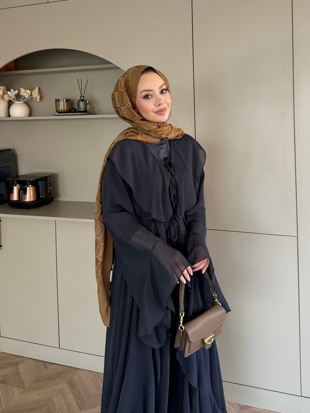 Lumira Abaya Pantolonlu Takım Lacivert (8578) 