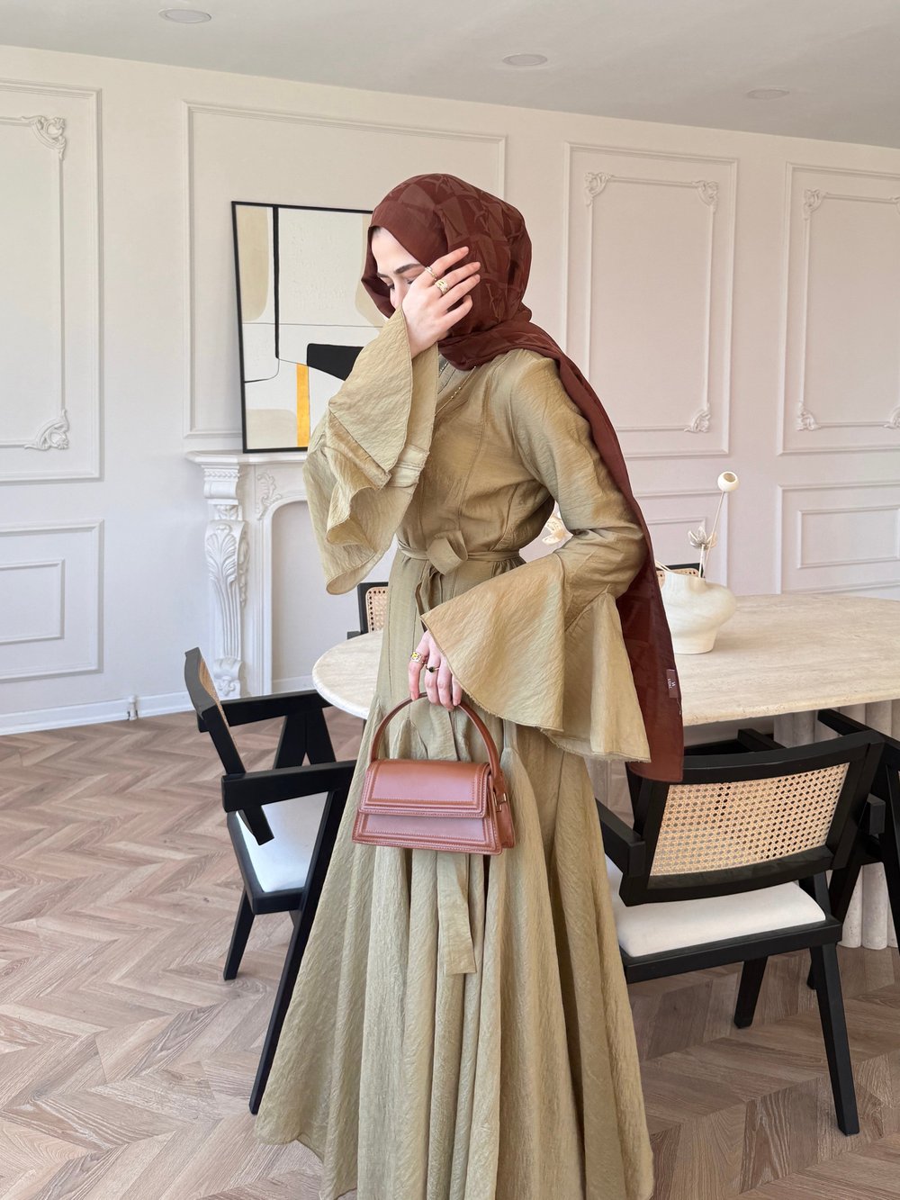 Maldiv Fırfırlı Elbise Çağla (228)