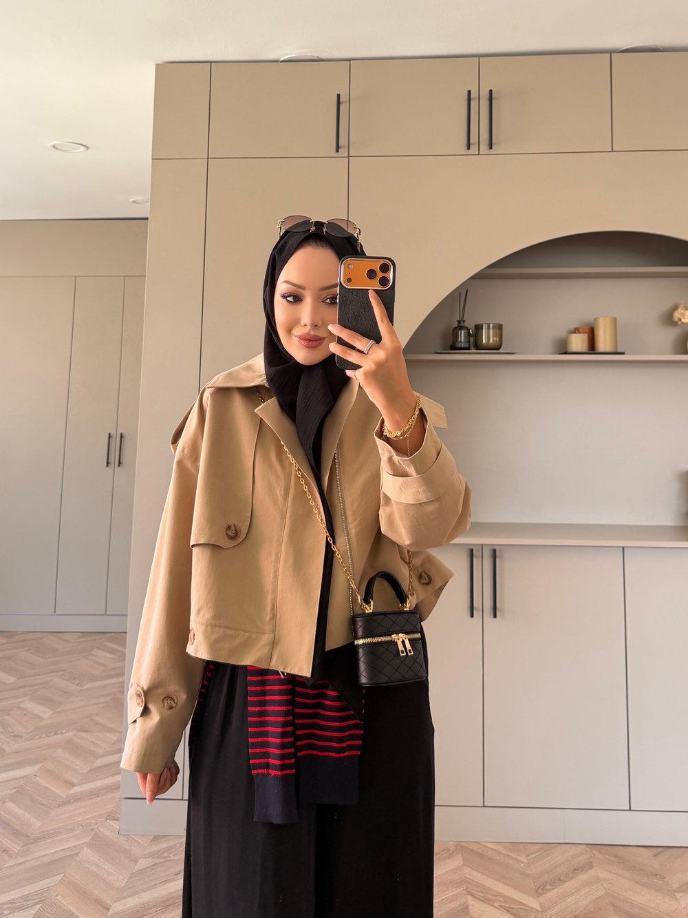 Marais Düğme Detaylı Trençkot Camel (0059)