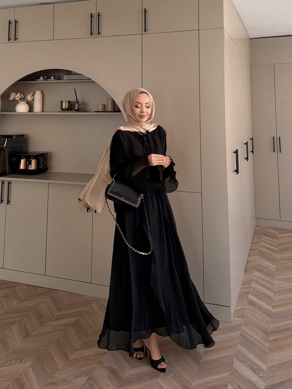 Marine Bağlamalı Etekli Takım Siyah (5740)