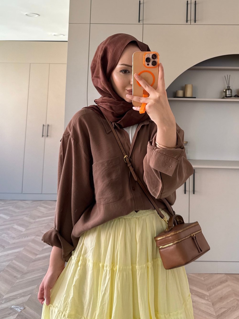 Maris Tensel Gömlek Kahve (5050)
