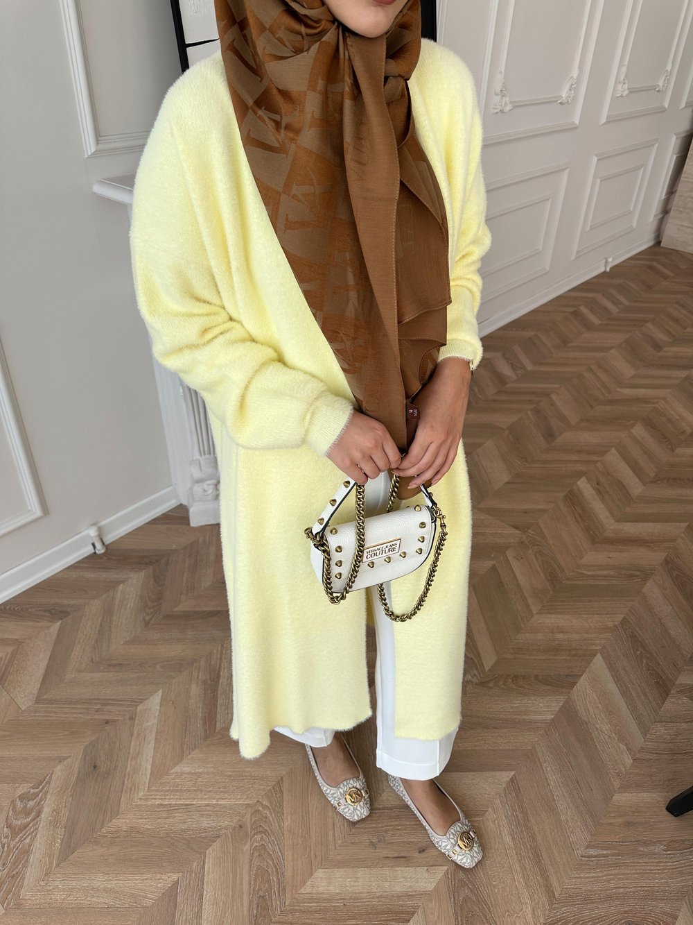 Marsel Angora Uzun Hırka Sarı