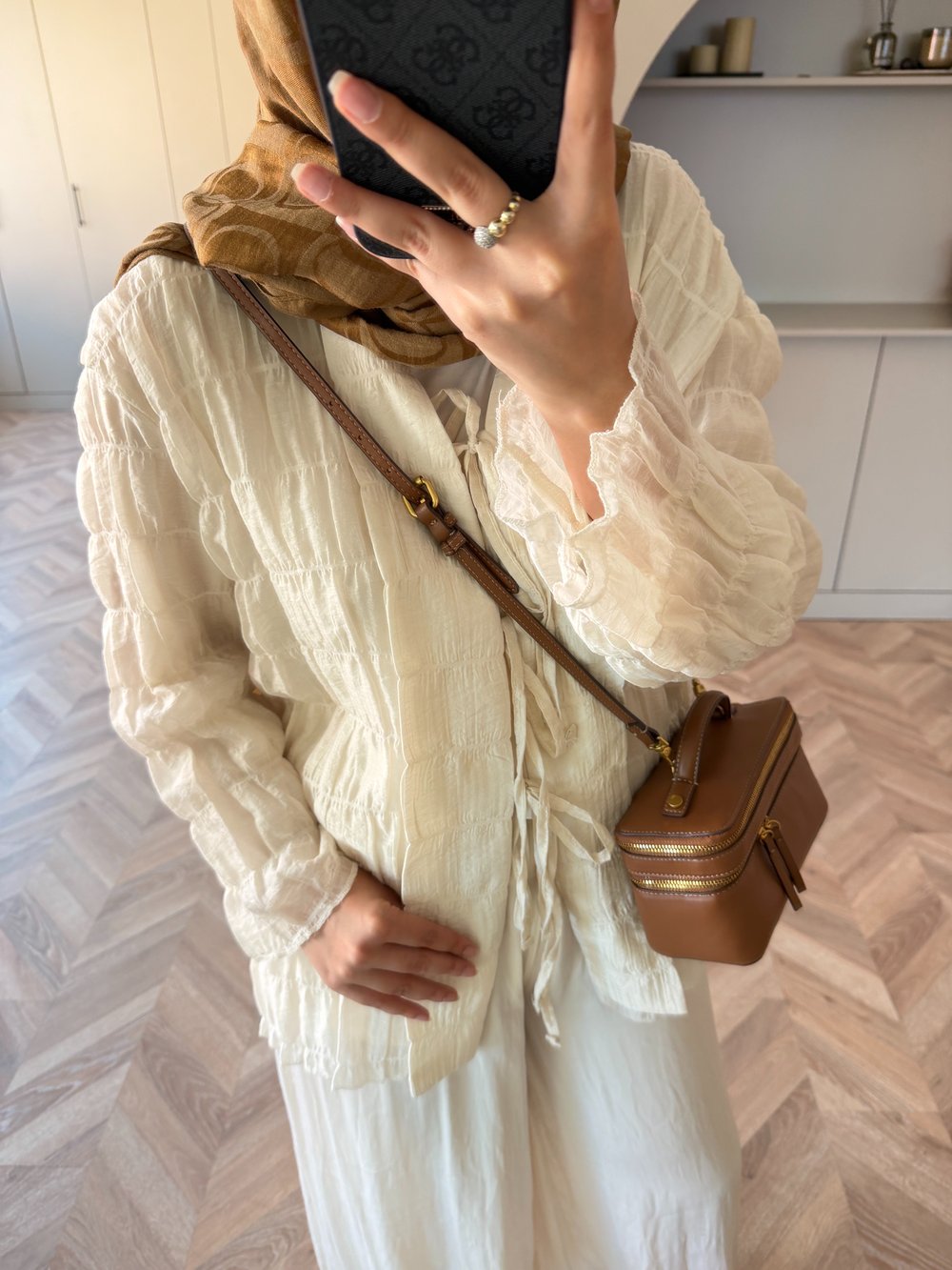 Mela Bürümcük Kimono\Gömlek Ekru (3095)