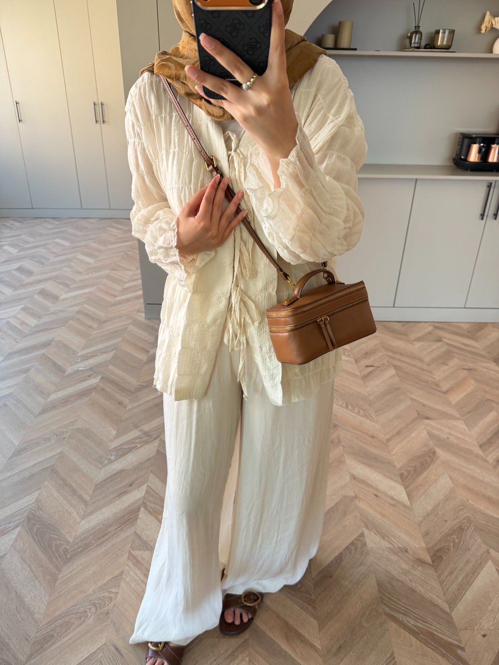 Mela Bürümcük Kimono\Gömlek Ekru (3095)