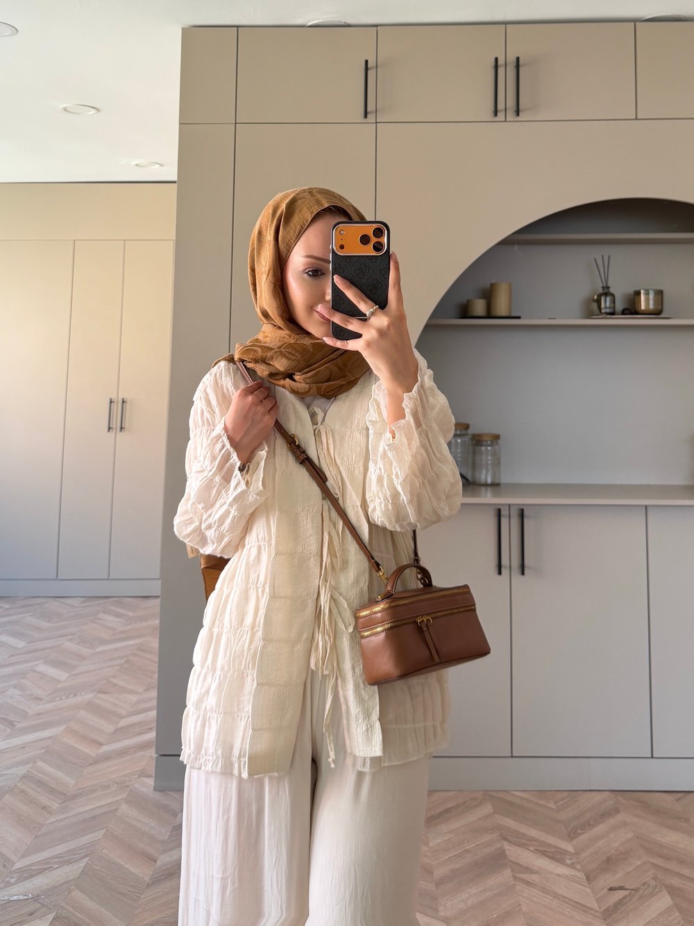 Mela Bürümcük Kimono\Gömlek Ekru (3095)