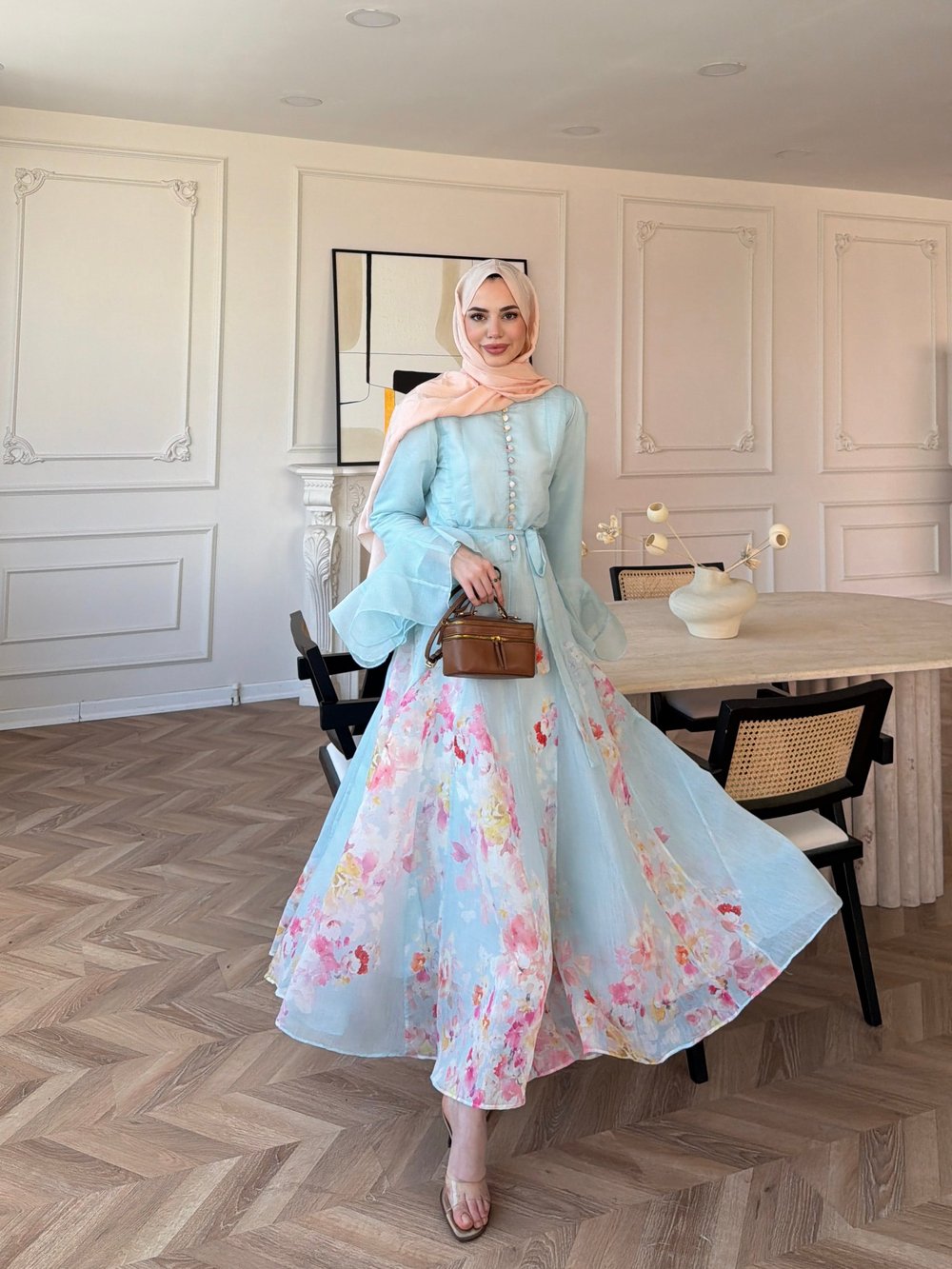 Melis Asimetrik Tül Elbise Mint Yeşili (26164)