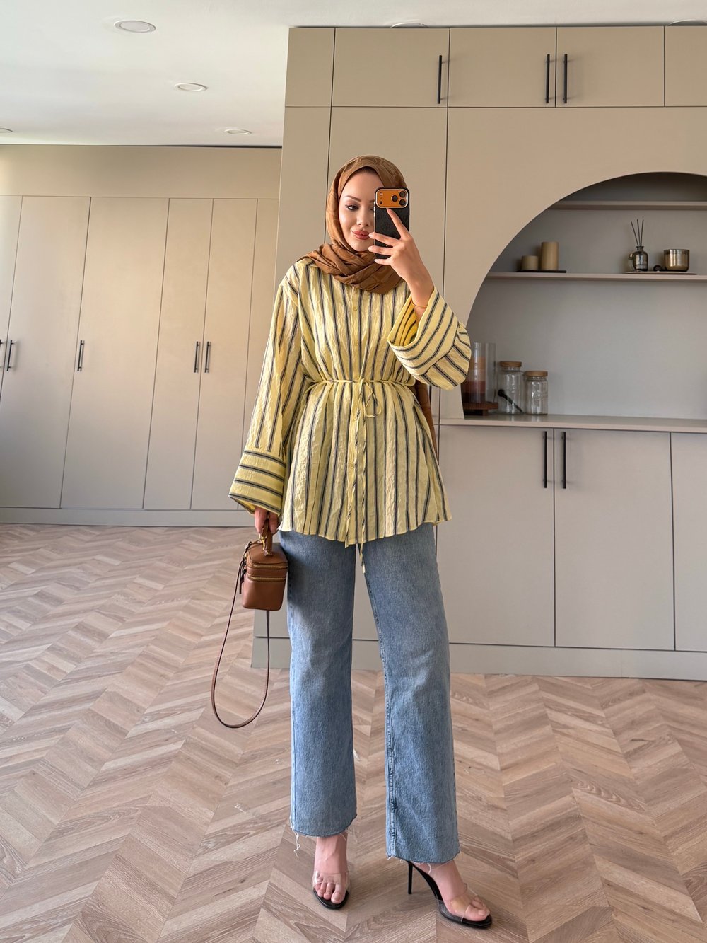 Mina Çizgili Gömlek Butteryellow (4423)