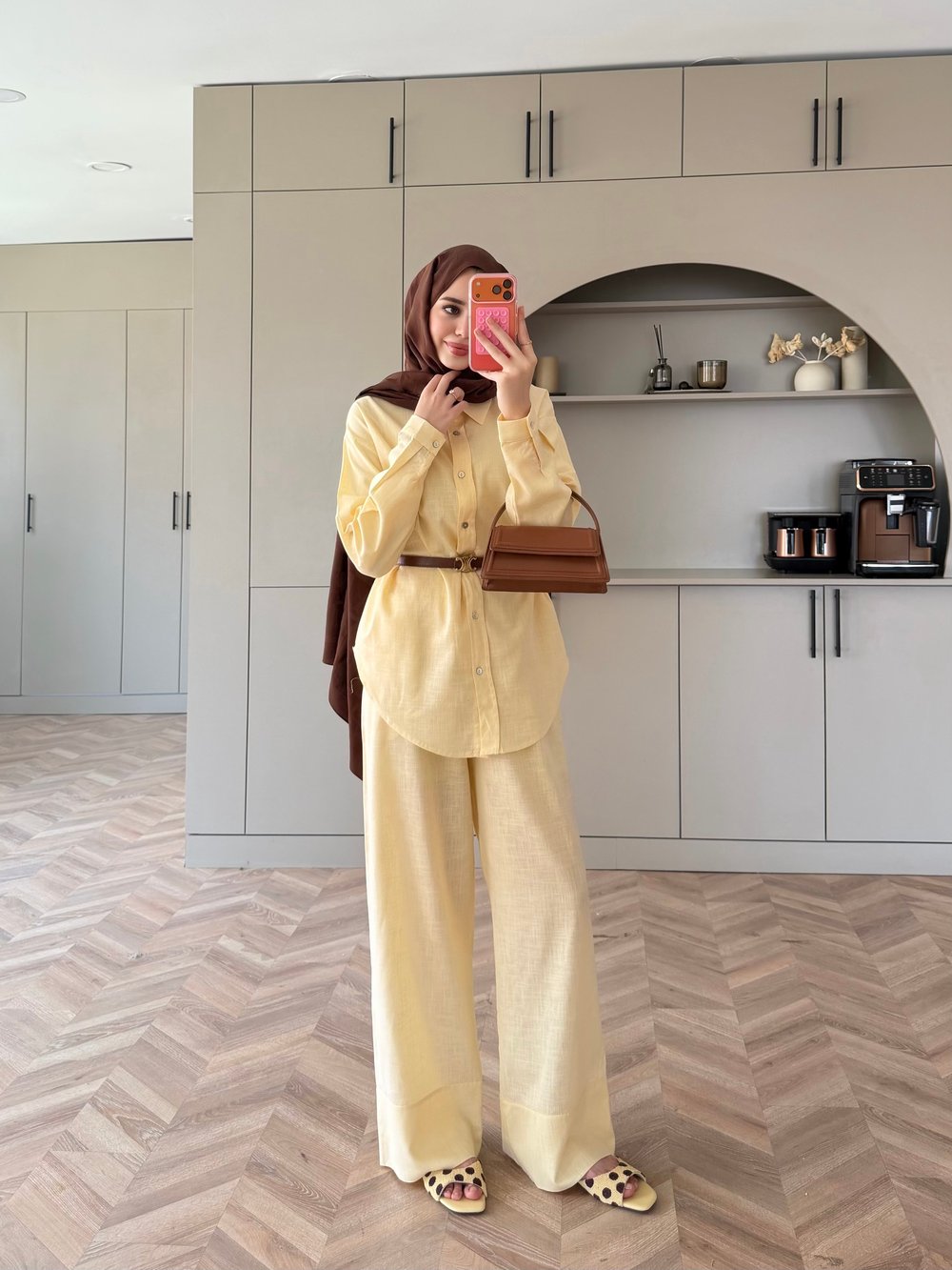 Miori Keten Pantolonlu Takım Butteryellow (3146)