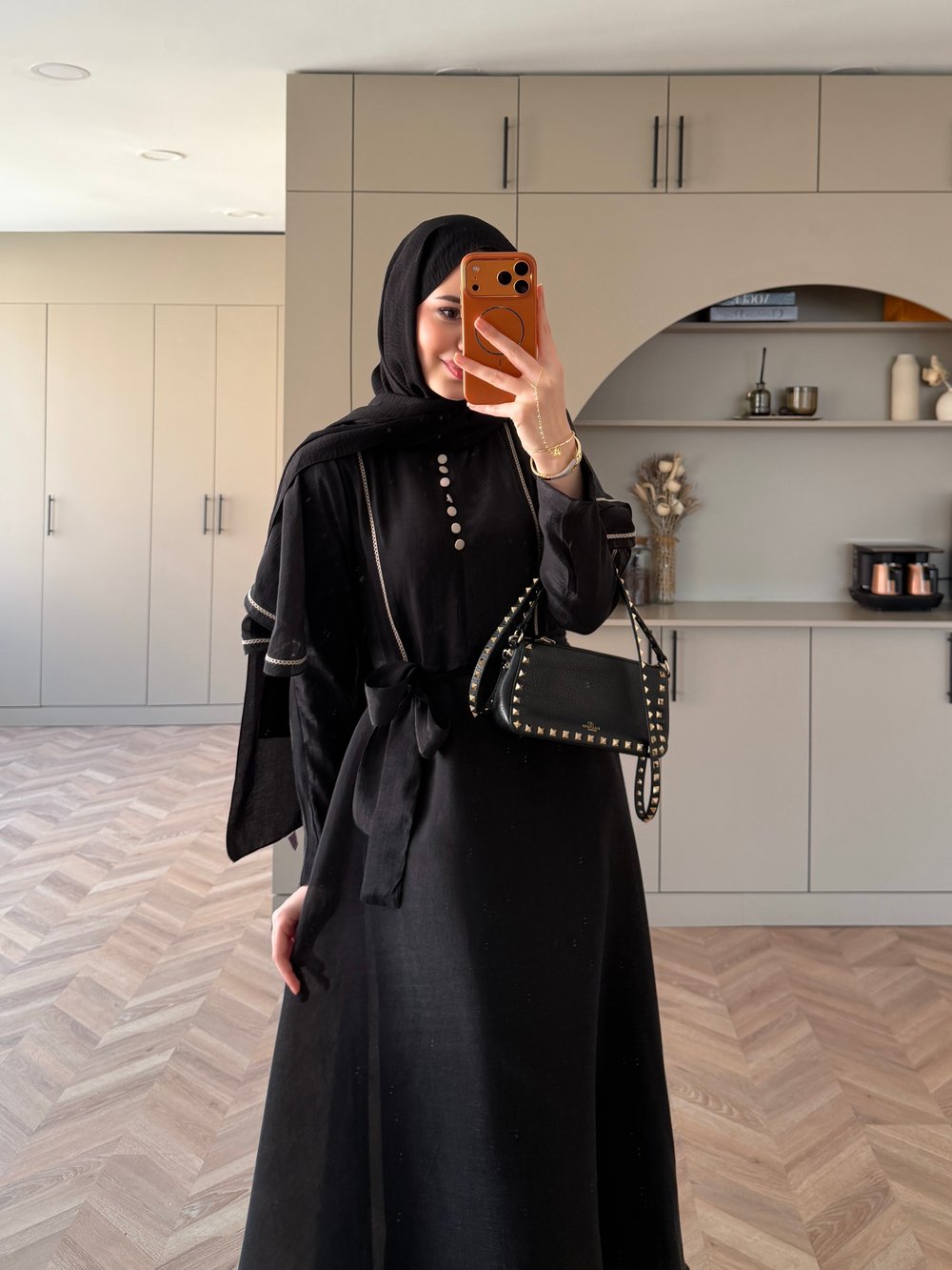 Muse Nakış Detaylı Volanlı Elbise Siyah (26056)