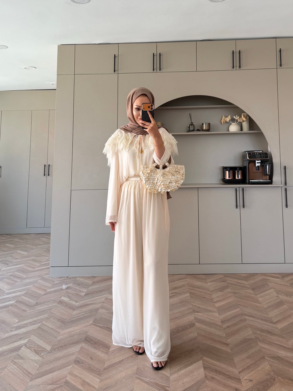 Necta Dantelli Pantolon Takım Bej (5808)