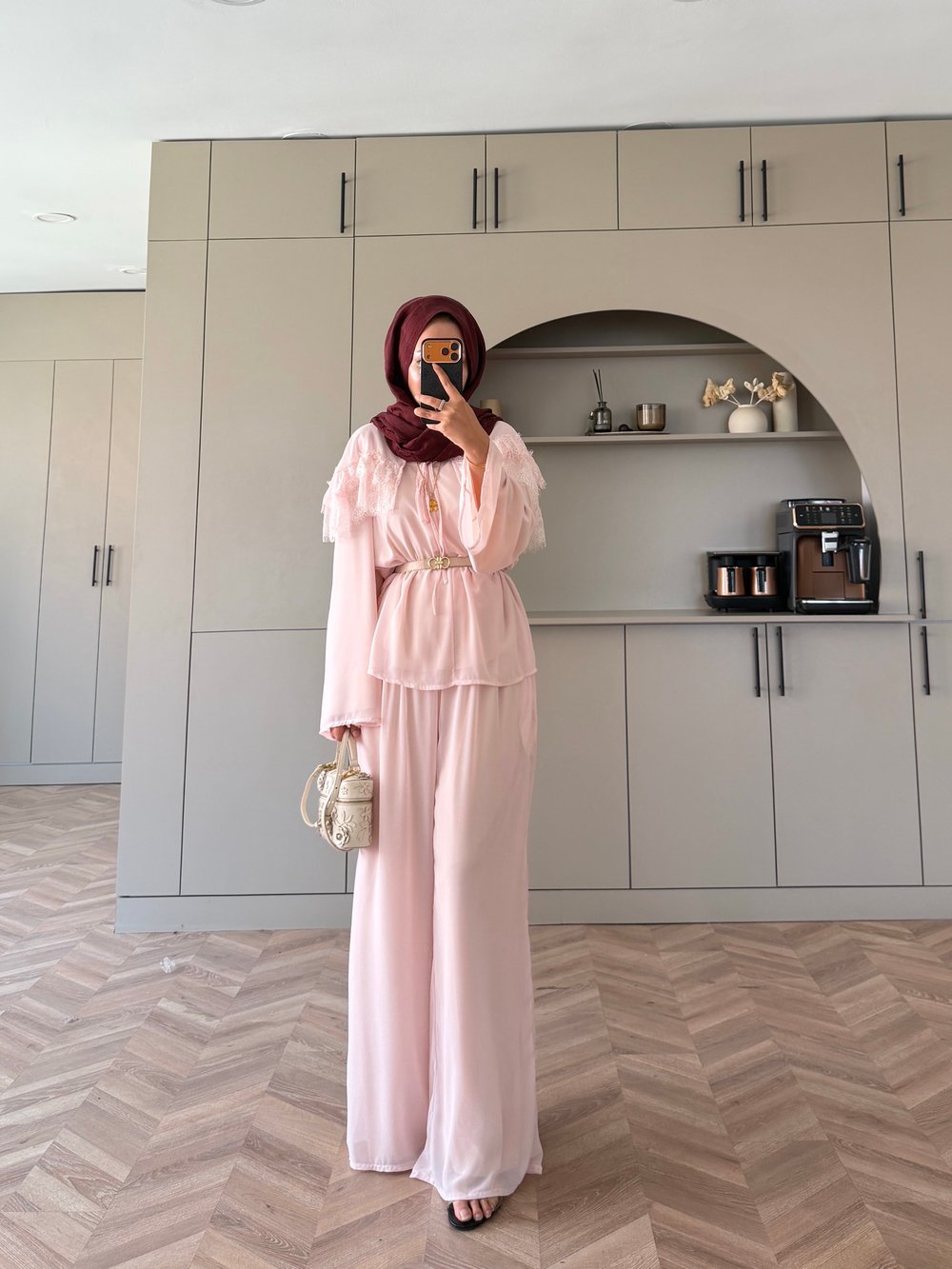 Necta Dantelli Pantolon Takım Pembe (5808)