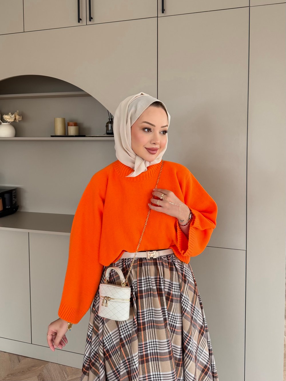 Niche Ekose Etek Desen 1 Cappuccino