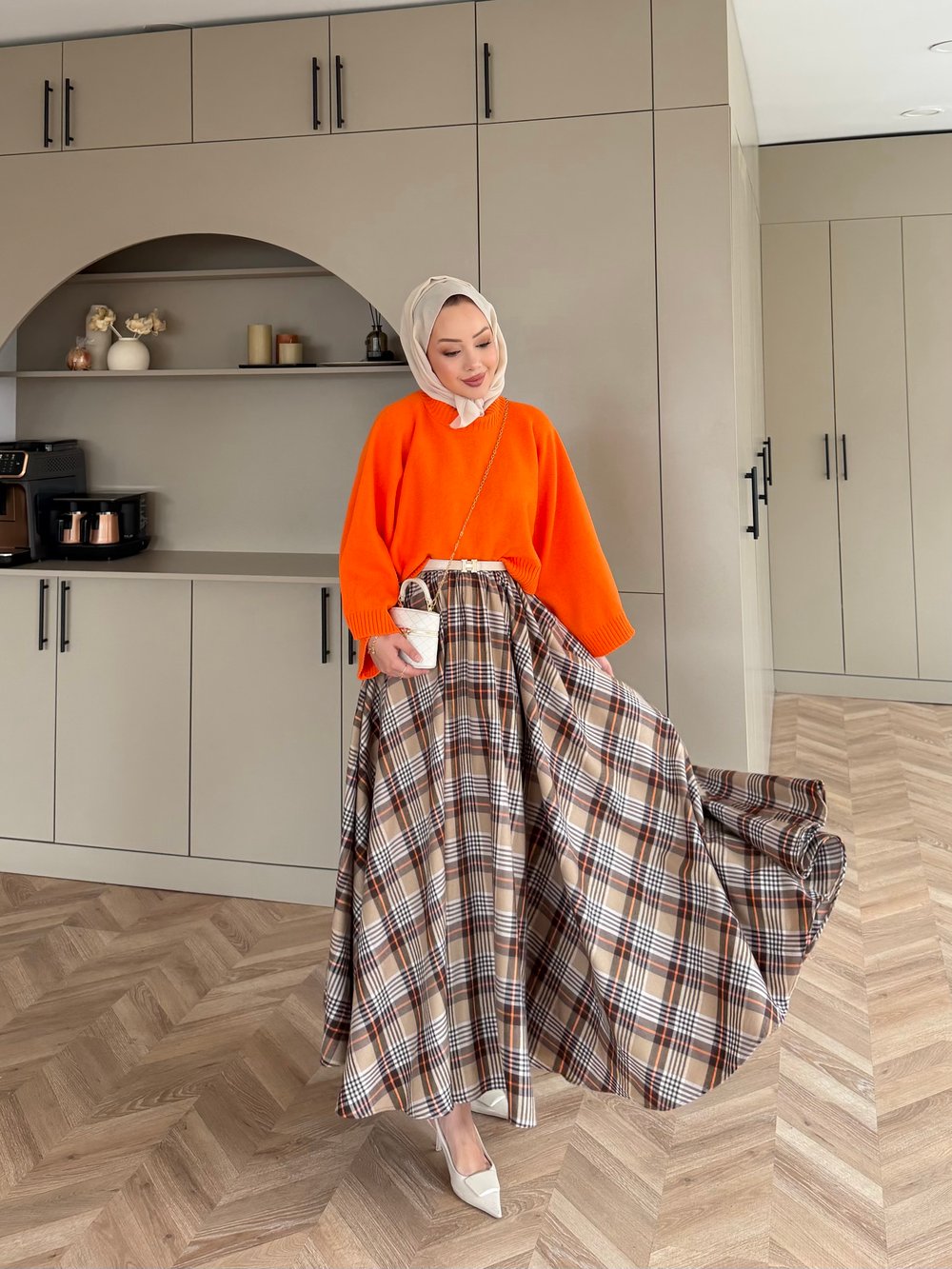 Niche Ekose Etek Desen 1 Cappuccino