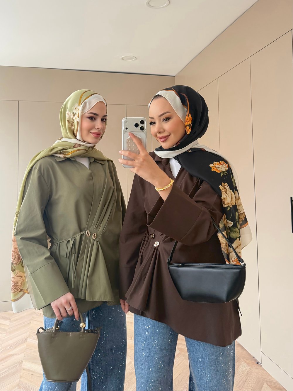 Niva Broş Detaylı Gömlek Haki (4406)