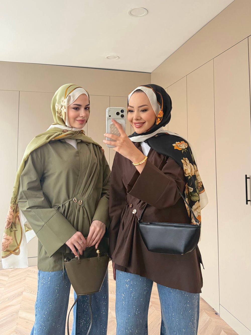 Niva Broş Detaylı Gömlek Haki (4406)