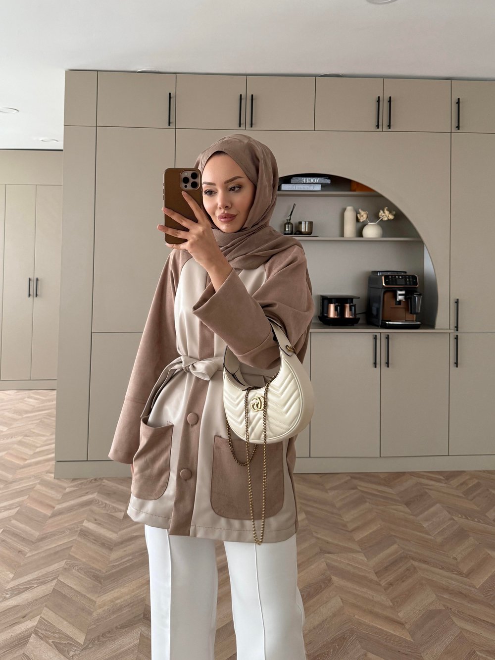 Noun Kontrast Süet Detaylı Hırka/Ceket