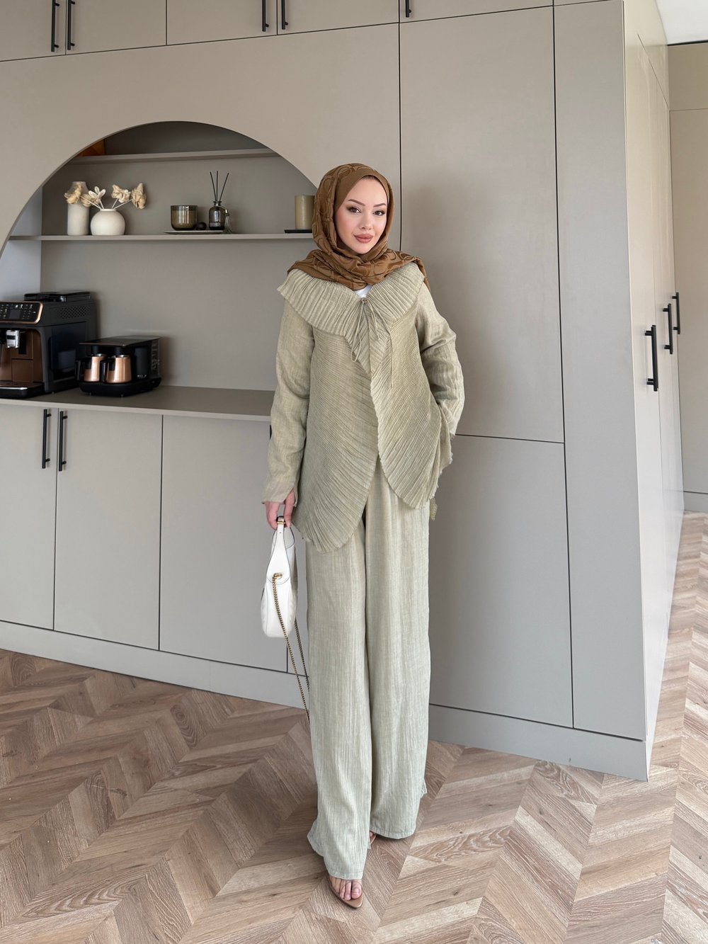Ocea Korsaj Detaylı Takım Haki (5804)