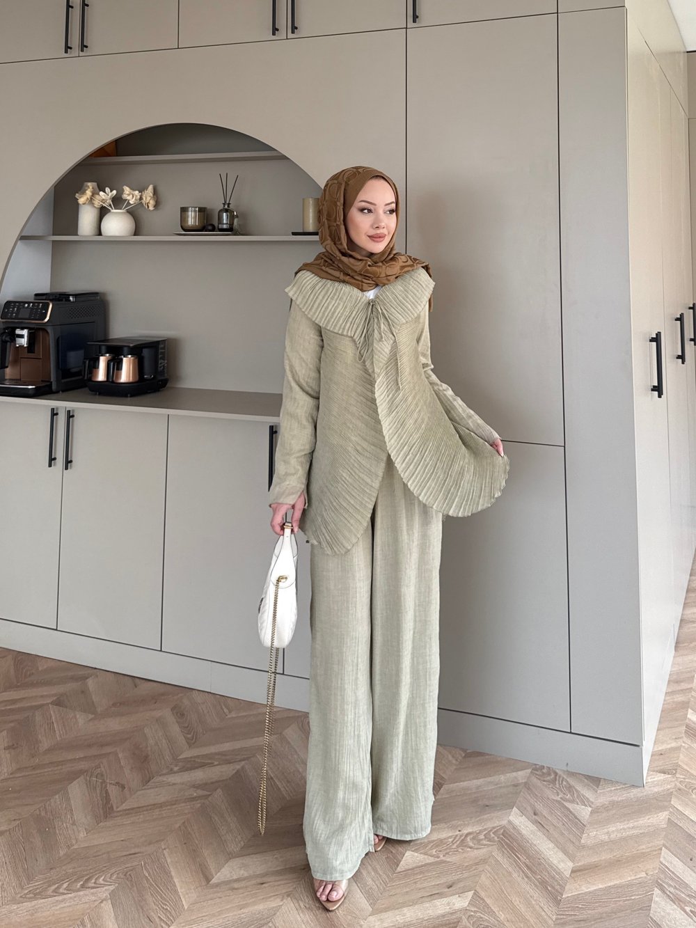 Ocea Korsaj Detaylı Takım Haki (5804)