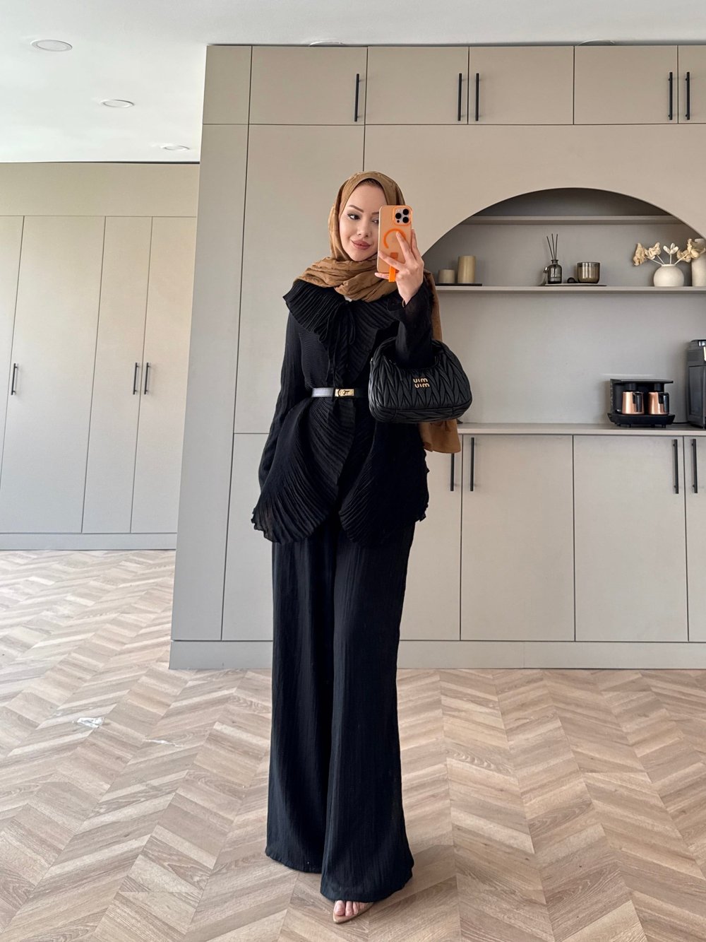 Ocea Korsaj Detaylı Takım Siyah (5804)