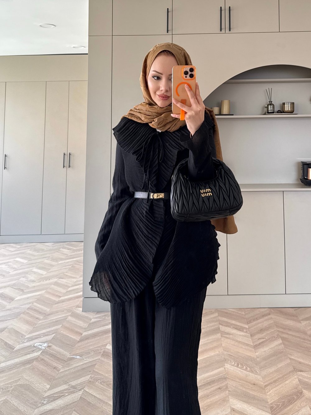 Ocea Korsaj Detaylı Takım Siyah (5804)