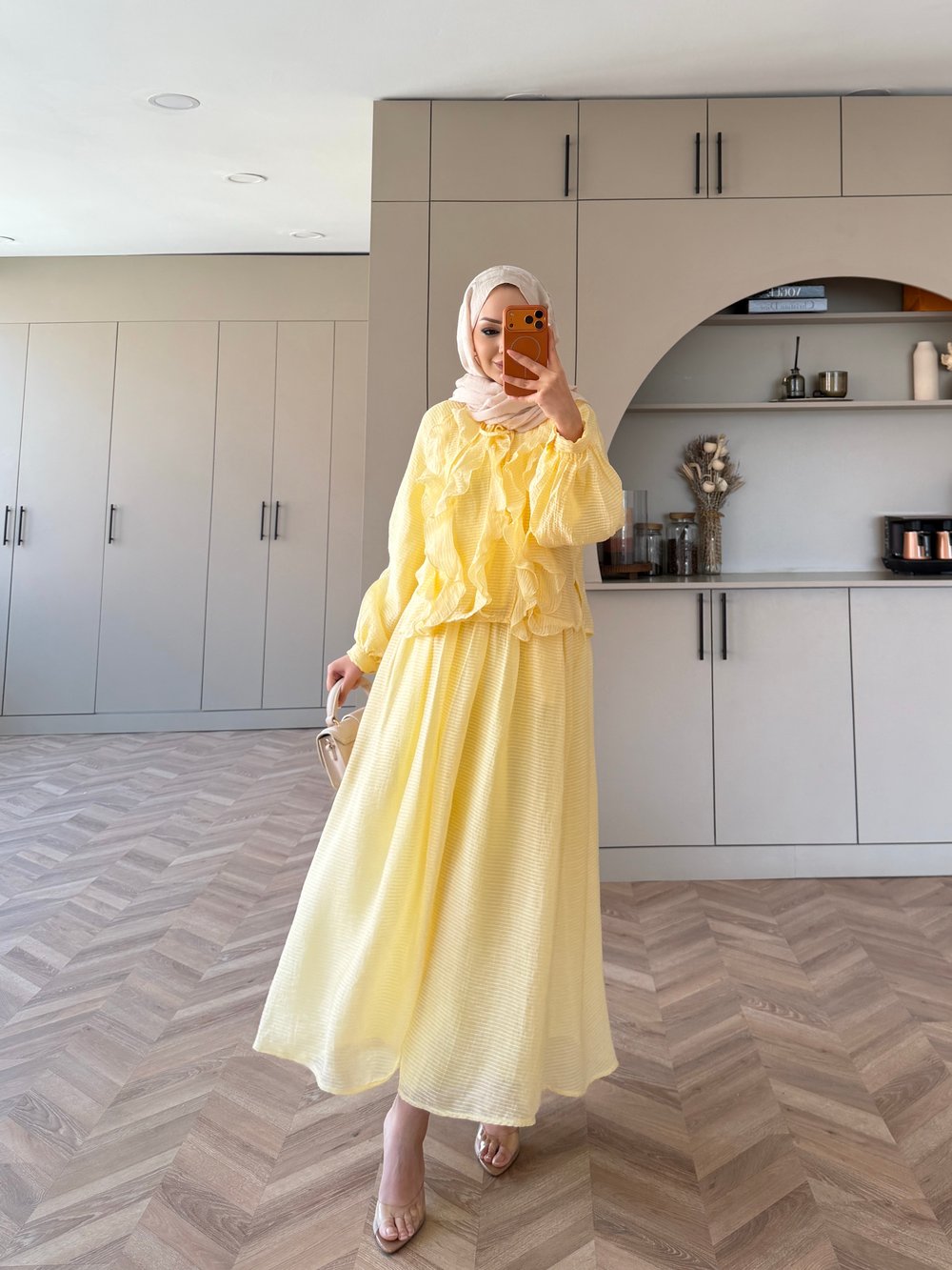 Orchid Fırfırlı Etekli Takım ButterYellow (5745)