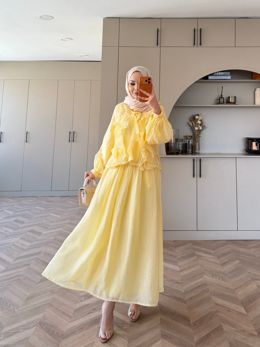 Orchid Fırfırlı Etekli Takım ButterYellow (5745)
