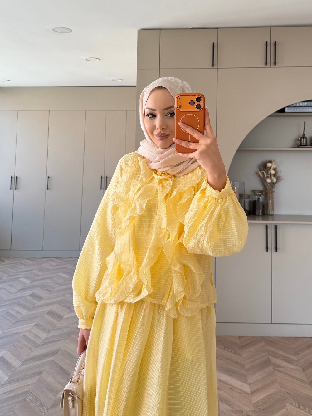 Orchid Fırfırlı Etekli Takım ButterYellow (5745)