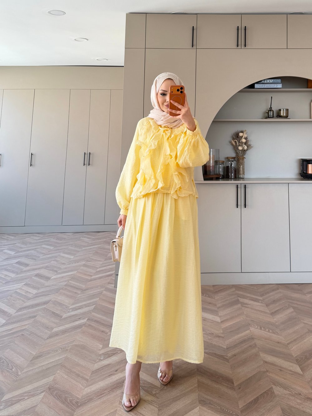 Orchid Fırfırlı Etekli Takım ButterYellow (5745)