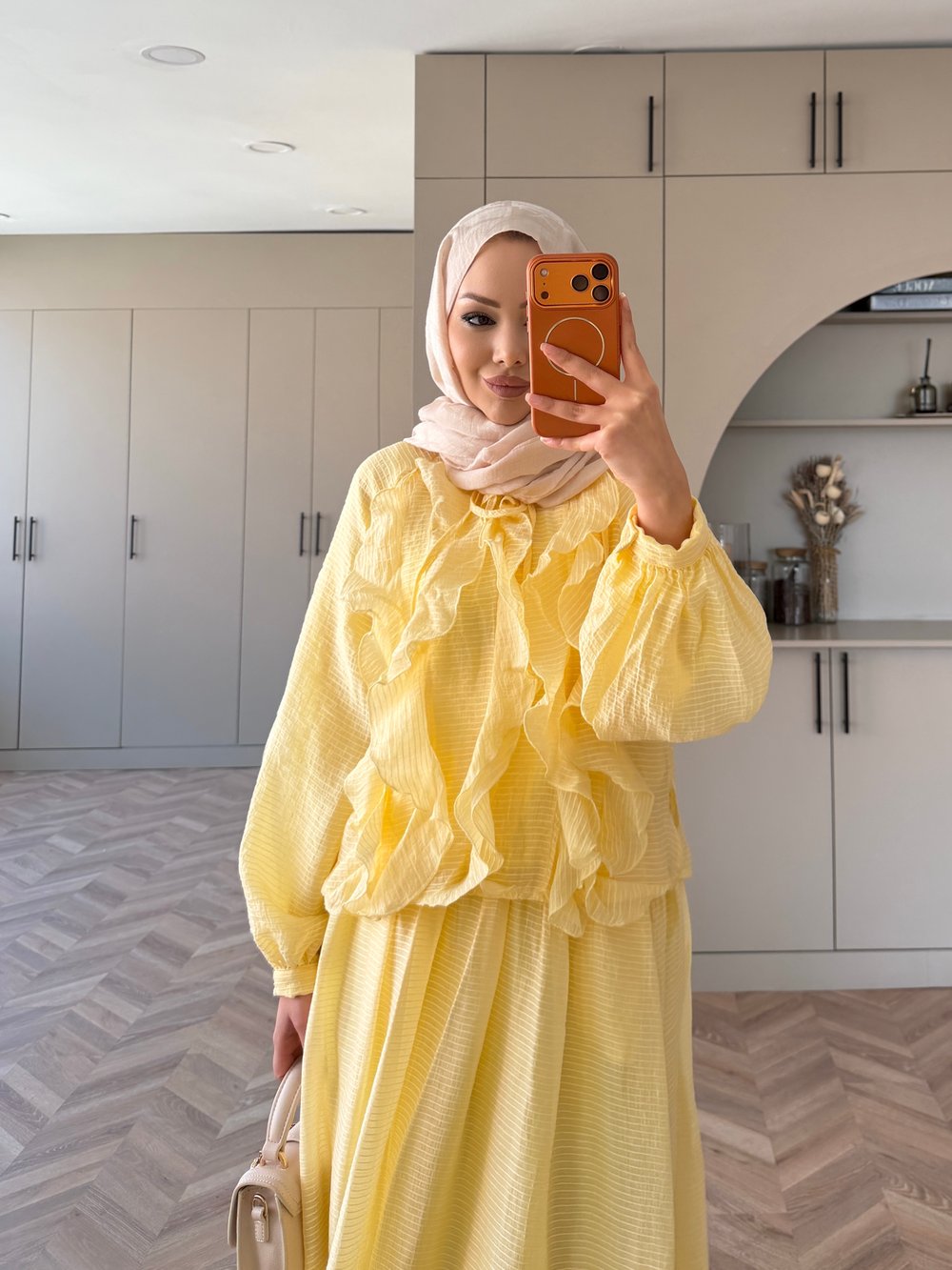 Orchid Fırfırlı Etekli Takım ButterYellow (5745)