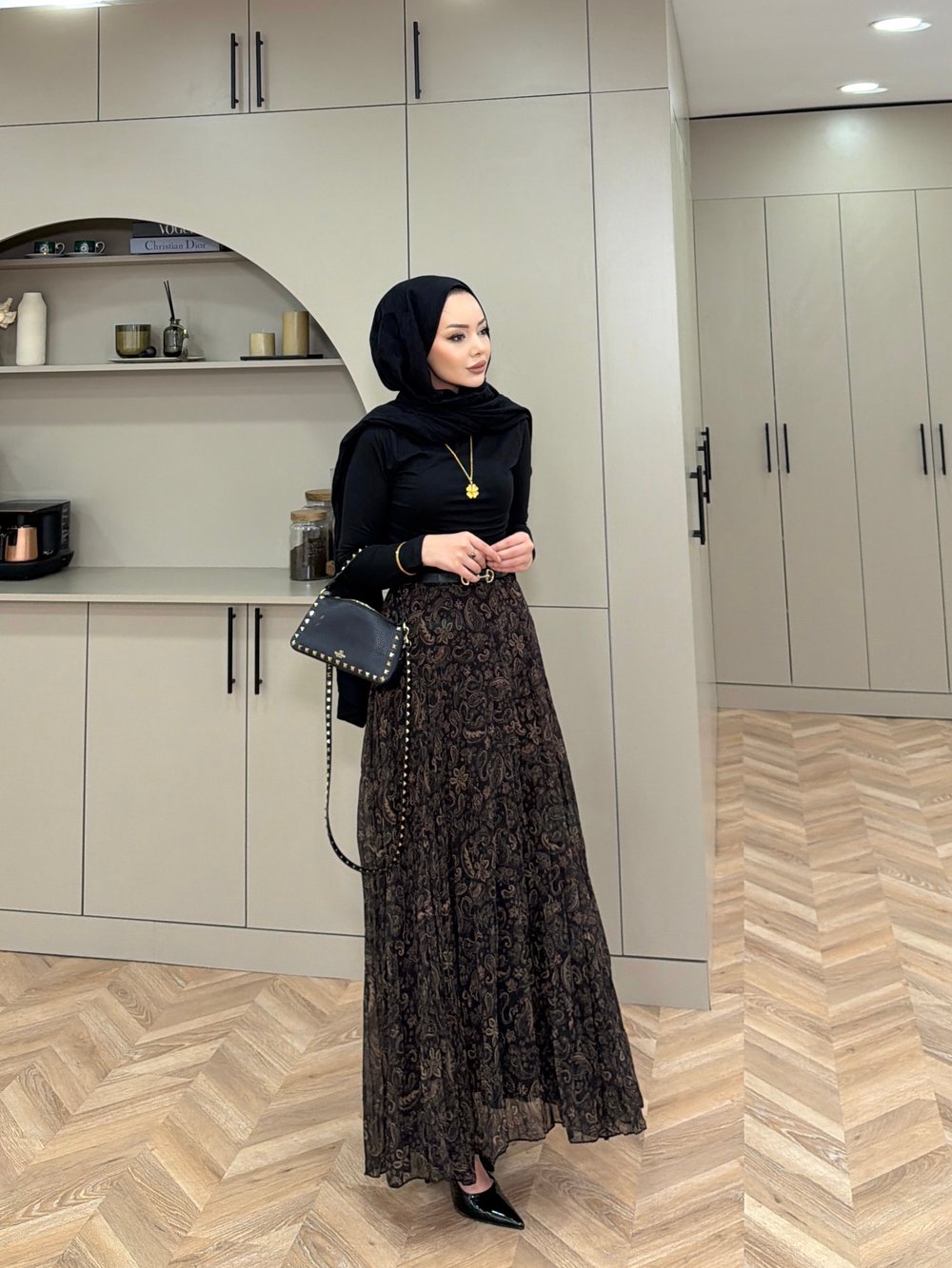 Otantik Desen Şifon Etek 