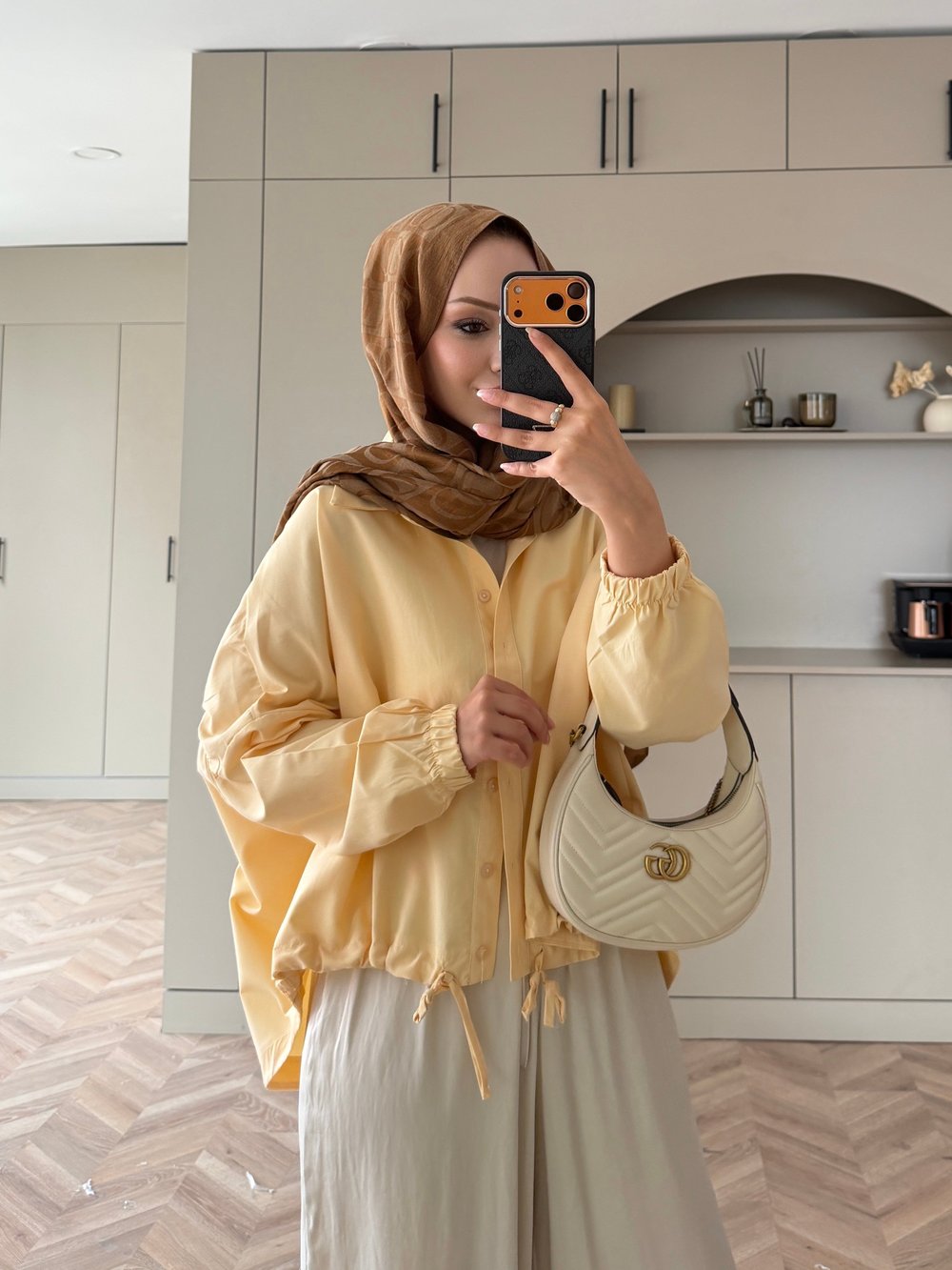 Oversize Büzgülü Gömlek Butteryellow (4530)