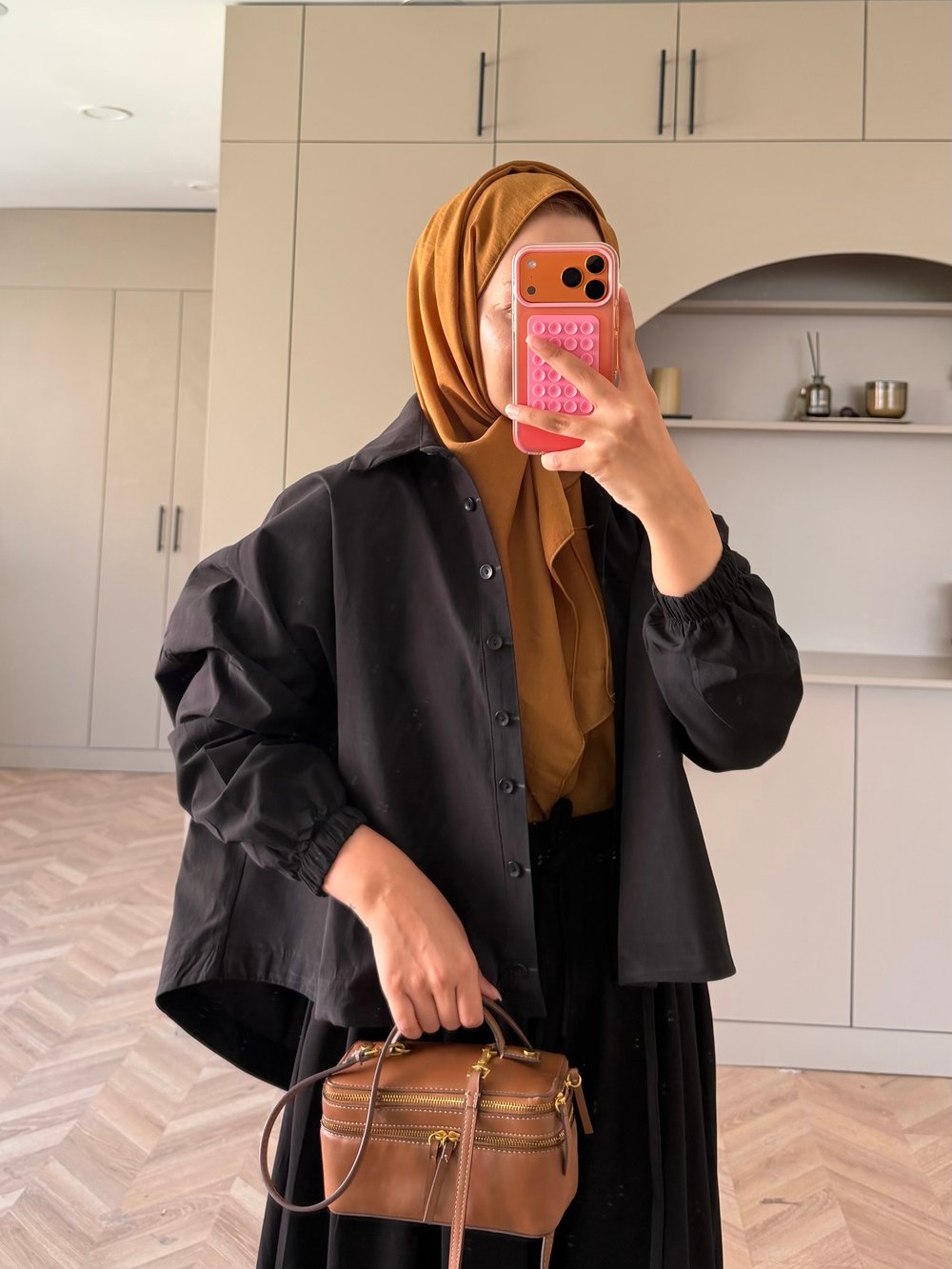 Oversize Büzgülü Gömlek Siyah (4530)