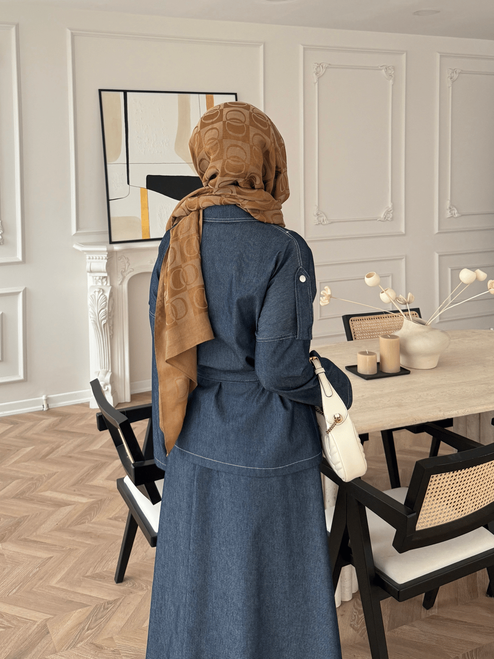 Paloma Fermuarlı Kot Etekli Takım Lacivert (2319)