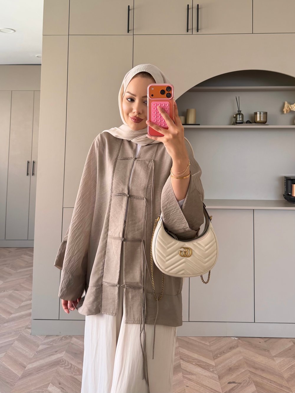 Peri Kimono Ceket Vizon (2366)