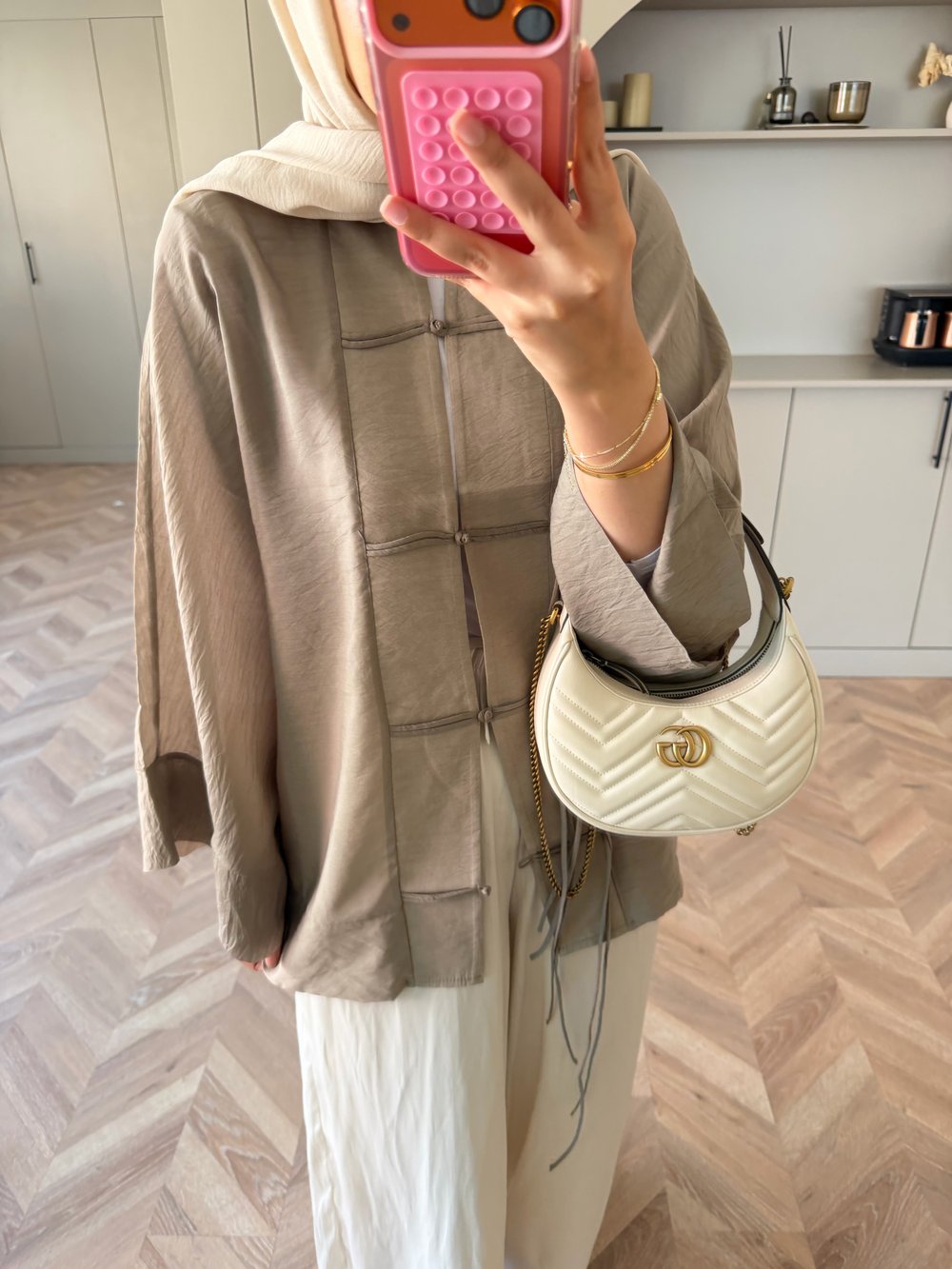 Peri Kimono Ceket Vizon (2366)